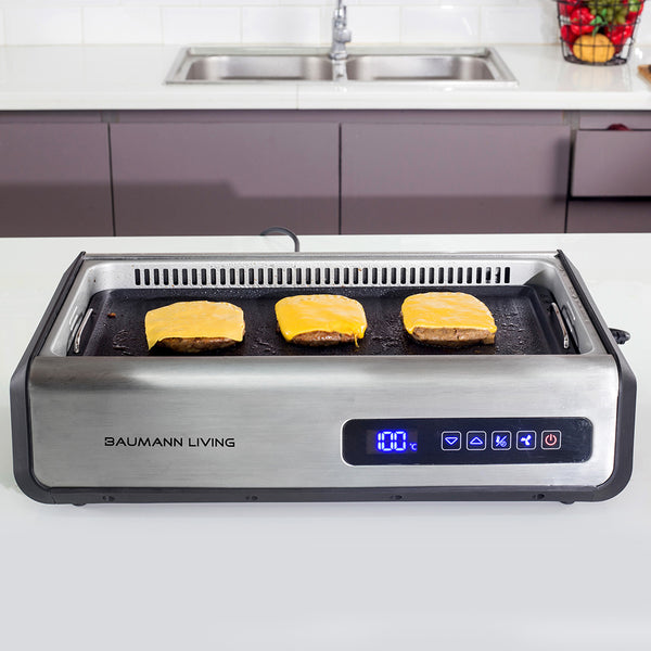 Indoor Electric Smokeless Grill & Griddle – Baumann Living USA